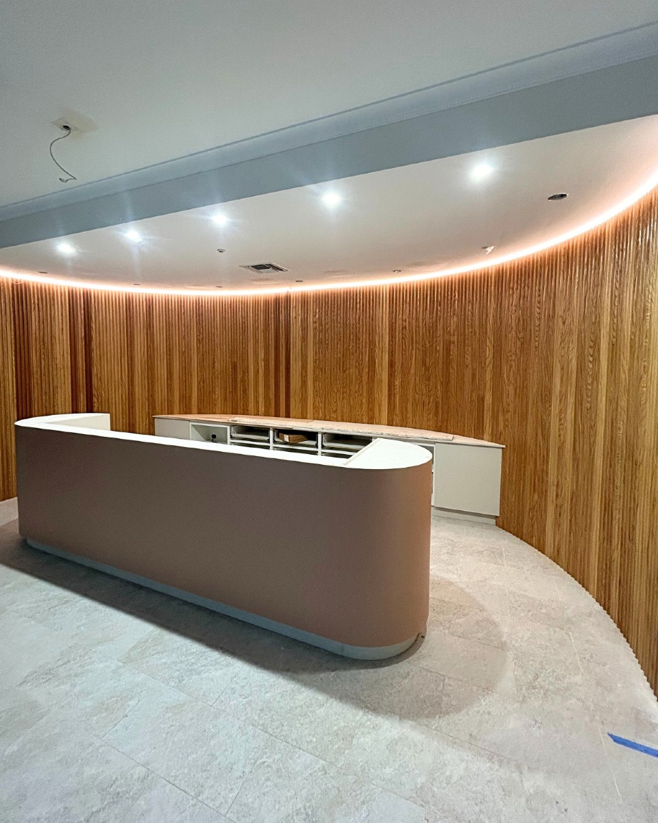 reception area cabinet making